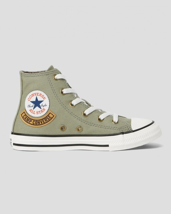 Converse Chuck Taylor All Star Pocket Camp Grøn Sko Danmark - Converse Høje Sneakers Børn - 75940EBF